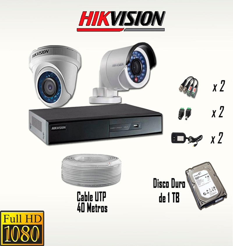 Envíos Gratis en el día ✓ Compre Kit De 4 Camaras Hikvision Seguridad Vigilancia